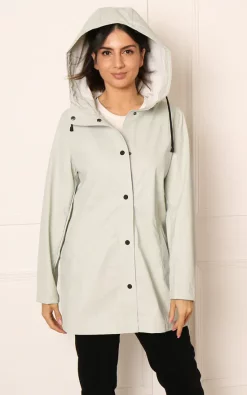 Best reviews of ???? One Nation Clothing Rubberised Matte Hooded Raincoat Mac In Light Green ????