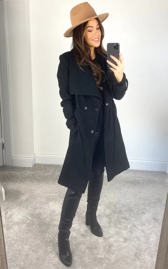 Deals ???? Anastasia Fashions Large Collar Belted Winter ???? Coat In Black ???? 4 Deals ???? Anastasia Fashions Large Collar Belted Winter ???? Coat In Black ???? - Image 2