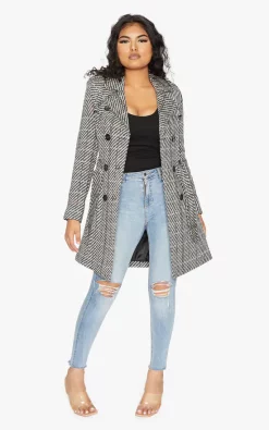 Flash Sale ✨ De La Creme Fashions Wool Blend Check Double Breasted Military ???? Coat (Black/White) ⭐ -De La Creme Fashions Shop unnamed file 1046