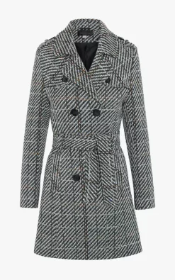 Flash Sale ✨ De La Creme Fashions Wool Blend Check Double Breasted Military ???? Coat (Black/White) ⭐ -De La Creme Fashions Shop unnamed file 1047