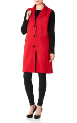 Coupon ???? De La Creme Fashions Sofia Red Sleeveless Blazer Mac ???? -De La Creme Fashions Shop unnamed file 1071