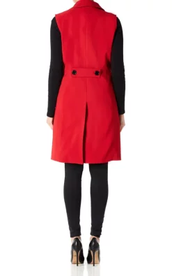 Coupon ???? De La Creme Fashions Sofia Red Sleeveless Blazer Mac ???? -De La Creme Fashions Shop unnamed file 1072