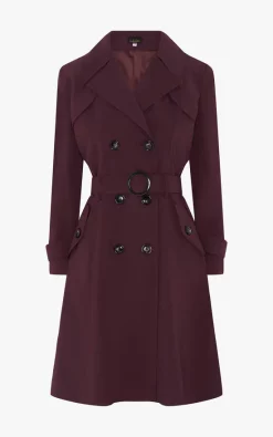 Best Sale ???? De La Creme Fashions Spring/Summer Double Breasted Trench Mac ???? Coat (Wine) ???? -De La Creme Fashions Shop unnamed file 1100