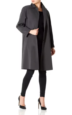 New ???? De La Creme Fashions Monica Grey Oversized Swing ???? Coat ????