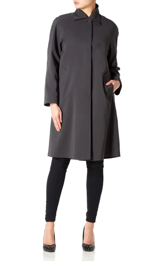 New ???? De La Creme Fashions Monica Grey Oversized Swing ???? Coat ???? 4 New ???? De La Creme Fashions Monica Grey Oversized Swing ???? Coat ???? - Image 2