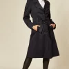 Promo ???? De La Creme Fashions Ruby Navy Military Duster Trench ???? Coat ????