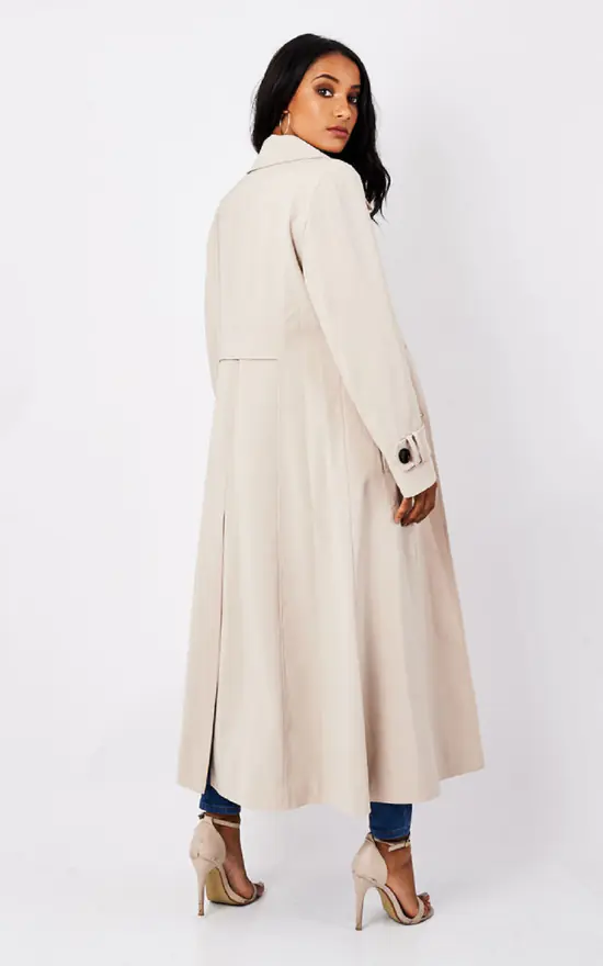 Cheapest ???? De La Creme Fashions Phoebe Stone Button Down Long Mac ???? 5 Cheapest ???? De La Creme Fashions Phoebe Stone Button Down Long Mac ???? - Image 3