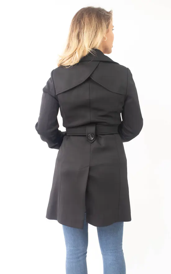 Brand new ✨ De La Creme Fashions Alice Black Mid Length Belted Mac ???? 6 Brand new ✨ De La Creme Fashions Alice Black Mid Length Belted Mac ???? - Image 4