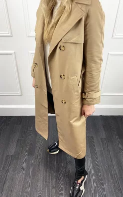 Best Pirce ✨ Mychicwardrobe Serena Long Trench ???? Coat In Beige ???? -De La Creme Fashions Shop unnamed file 1144