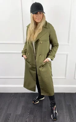 Buy ???? Mychicwardrobe Serena Long Trench ???? Coat In Khaki Green ???? -De La Creme Fashions Shop unnamed file 1147