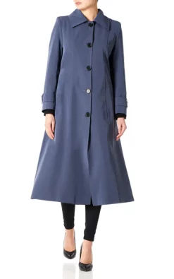 Brand new ???? De La Creme Fashions Phoebe Navy Button Down Long Mac ????