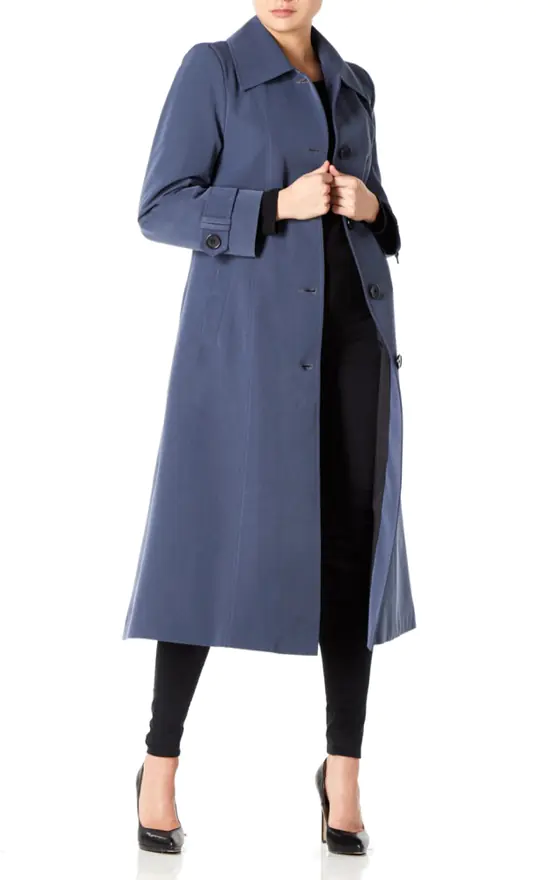 Brand new ???? De La Creme Fashions Phoebe Navy Button Down Long Mac ???? 4 Brand new ???? De La Creme Fashions Phoebe Navy Button Down Long Mac ???? - Image 2