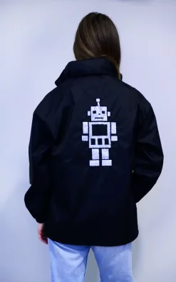 Best Pirce ???? Tallulah's Threads Silver Glitter Robot Rain Mac ????