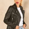 Best reviews of ???? BARNEYS ORIGINALS Black Leather Jacket With Pebble Texture ????