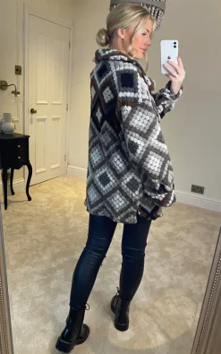 Best Pirce ???? HOXTON GAL Oversized Long Sleeves Wool ???? Coat With Pocket Details In Brown ???? -De La Creme Fashions Shop unnamed file 1186