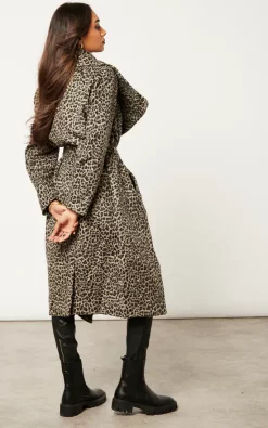 Best Pirce ???? Religion Long Line Waterfall Animal Print Wool Mix ???? Coat With Belt ???? -De La Creme Fashions Shop unnamed file 1194