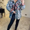 Best deal ???? HOXTON GAL Oversized Long Sleeves Wool ???? Coat With Pocket Details In Blue And Pink ???? -De La Creme Fashions Shop unnamed file 1199
