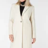 Budget ???? Helene Berman Longline One Button ???? Coat In Black And White Check ????