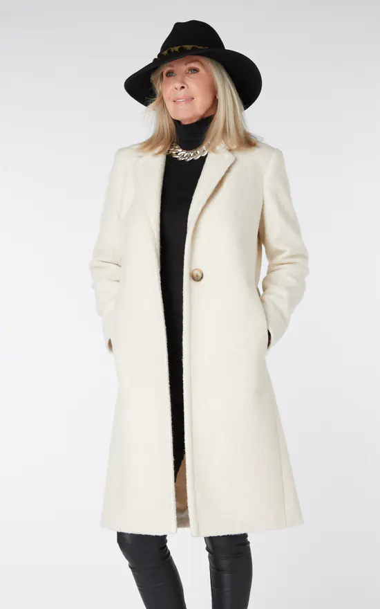 Budget ???? Helene Berman Longline One Button ???? Coat In Black And White Check ???? 5 Budget ???? Helene Berman Longline One Button ???? Coat In Black And White Check ???? - Image 3