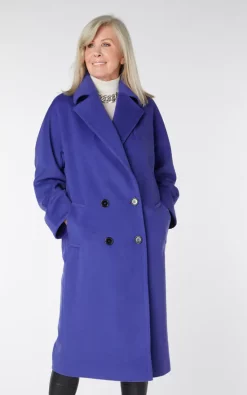 New ???? Helene Berman Double Breasted Longline ???? Coat In Purple ????