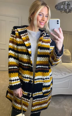 Deals ???? Izabel London Multi Yellow Striped Button Front ???? Coat ✨ -De La Creme Fashions Shop unnamed file 1237