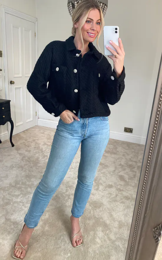 Best Sale ???? Malissa J Collection Cropper Boucle Jacket Black ???? 5 Best Sale ???? Malissa J Collection Cropper Boucle Jacket Black ???? - Image 3