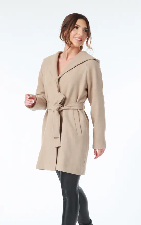 Flash Sale ???? Double Second Camel Hooded Wool Blend Wrap ???? Coat ???? 3 Flash Sale ???? Double Second Camel Hooded Wool Blend Wrap ???? Coat ????