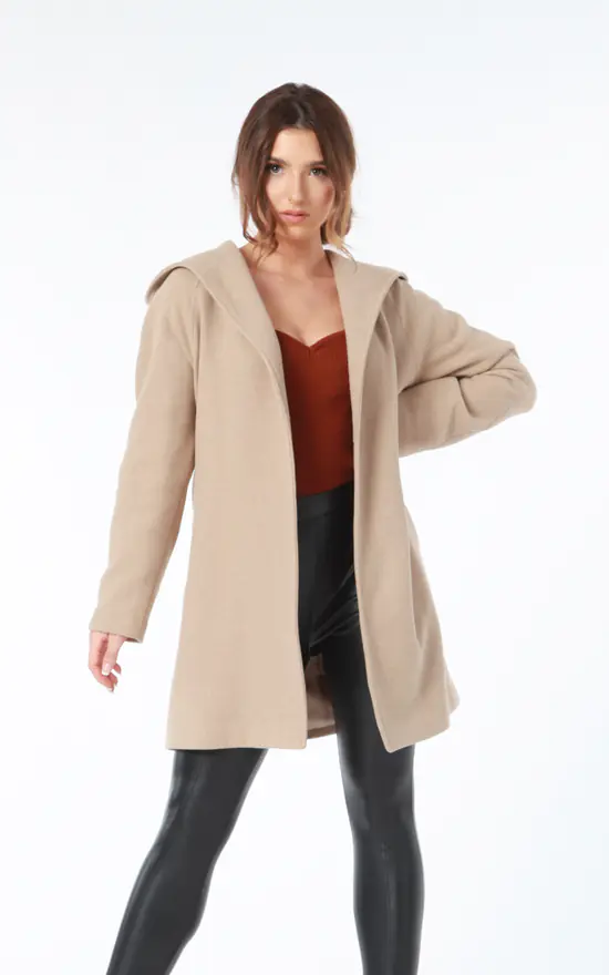 Flash Sale ???? Double Second Camel Hooded Wool Blend Wrap ???? Coat ???? 4 Flash Sale ???? Double Second Camel Hooded Wool Blend Wrap ???? Coat ???? - Image 2