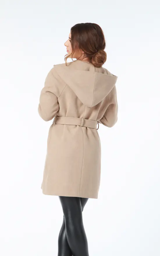 Flash Sale ???? Double Second Camel Hooded Wool Blend Wrap ???? Coat ???? 6 Flash Sale ???? Double Second Camel Hooded Wool Blend Wrap ???? Coat ???? - Image 4