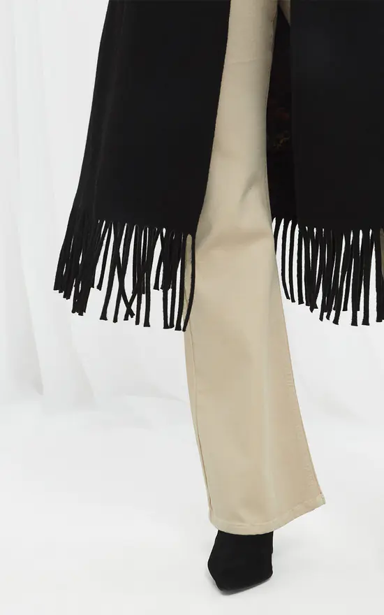 Cheap ???? Joe Browns Fabulous Fringed Hem ???? Coat In Black ✨ 6 Cheap ???? Joe Browns Fabulous Fringed Hem ???? Coat In Black ✨ - Image 4