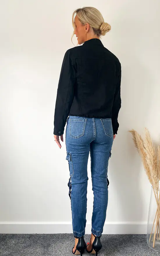 Buy ???? IKRUSH Zerah Button Down Jacket In Black ???? 5 Buy ???? IKRUSH Zerah Button Down Jacket In Black ???? - Image 3