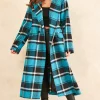 New ???? Chekani Double Breasted Long ???? Coat In ???? Coat In Blue Black Check ???? -De La Creme Fashions Shop unnamed file 1318