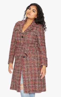 Hot Sale ???? De La Creme Fashions Wool Blend Check Military Duster ???? Coat (Pink Check) ✔️ -De La Creme Fashions Shop unnamed file 1324