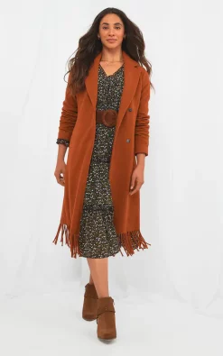 Wholesale ???? Joe Browns Fabulous Fringed Hem ???? Coat In Burnt Orange ⭐ -De La Creme Fashions Shop unnamed file 1328