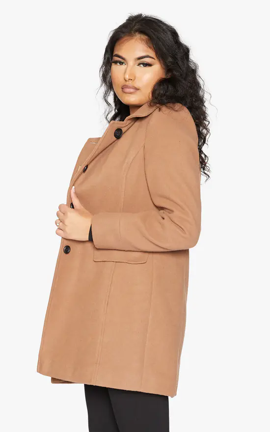 Best deal ⭐ De La Creme Fashions Camel Wool Blend Hip Length Covert ???? Coat ???? 4 Best deal ⭐ De La Creme Fashions Camel Wool Blend Hip Length Covert ???? Coat ???? - Image 2