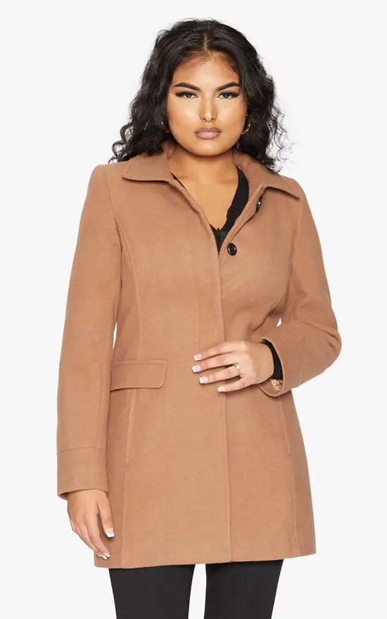 Best deal ⭐ De La Creme Fashions Camel Wool Blend Hip Length Covert ???? Coat ???? 5 Best deal ⭐ De La Creme Fashions Camel Wool Blend Hip Length Covert ???? Coat ???? - Image 3