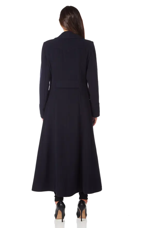 Outlet ???? De La Creme Fashions Carmelle Navy Double Breasted Maxi ???? Coat ???? 5 Outlet ???? De La Creme Fashions Carmelle Navy Double Breasted Maxi ???? Coat ???? - Image 3