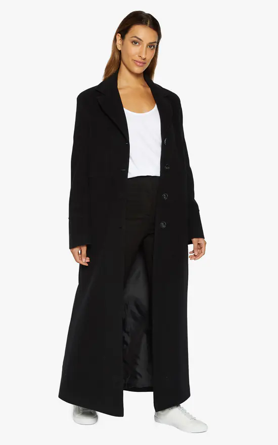 New ???? De La Creme Fashions Sienna Longline Maxi ???? Coat (Black) ???? 3 New ???? De La Creme Fashions Sienna Longline Maxi ???? Coat (Black) ????