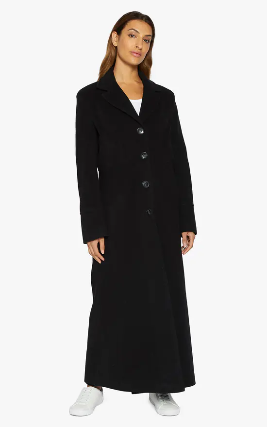 New ???? De La Creme Fashions Sienna Longline Maxi ???? Coat (Black) ???? 4 New ???? De La Creme Fashions Sienna Longline Maxi ???? Coat (Black) ???? - Image 2