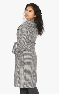 Hot Sale ???? De La Creme Fashions Wool Blend Check Military Duster ???? Coat (Black/White) ⭐ -De La Creme Fashions Shop unnamed file 1372