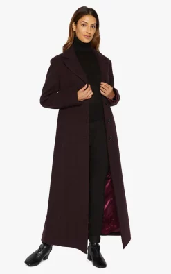 Top 10 ⌛ De La Creme Fashions Sienna Longline Maxi ???? Coat (Wine) ????
