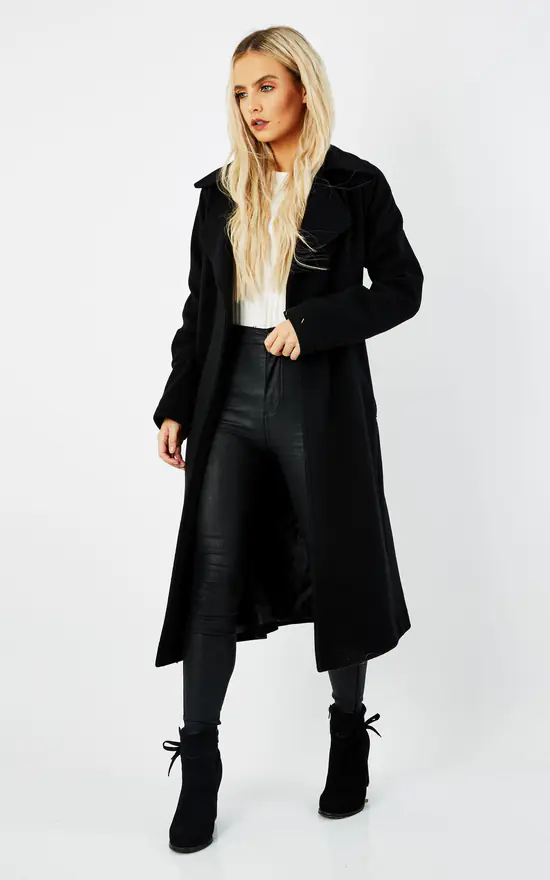 Coupon ???? De La Creme Fashions Diana Black Wrap Around Duster ???? Coat ???? 3 Coupon ???? De La Creme Fashions Diana Black Wrap Around Duster ???? Coat ????