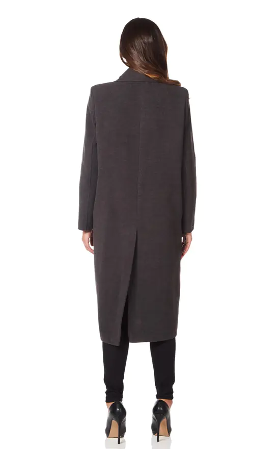 Coupon ???? De La Creme Fashions Tasha Grey Faux Wool Wrap Long ???? Coat ???? 5 Coupon ???? De La Creme Fashions Tasha Grey Faux Wool Wrap Long ???? Coat ???? - Image 3