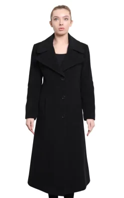 Cheapest ✨ De La Creme Fashions Black Large Lapel Single Breasted Long ???? Coat ????
