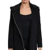 Top 10 ???? De La Creme Fashions Sylvia Black Wool Blend Zip Up Hooded ???? Coat ????