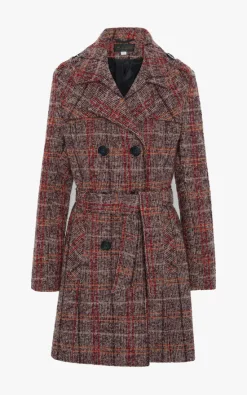 Cheap ✔️ De La Creme Fashions Wool Blend Check Double Breasted Military ???? Coat (Pink Check) ???? -De La Creme Fashions Shop unnamed file 1478