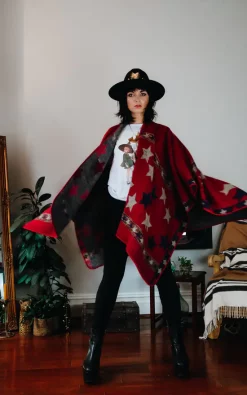 Deals ???? Kate Coleman Red And Grey Star Shawl Scarf Pashmina ???? -De La Creme Fashions Shop unnamed file 1500