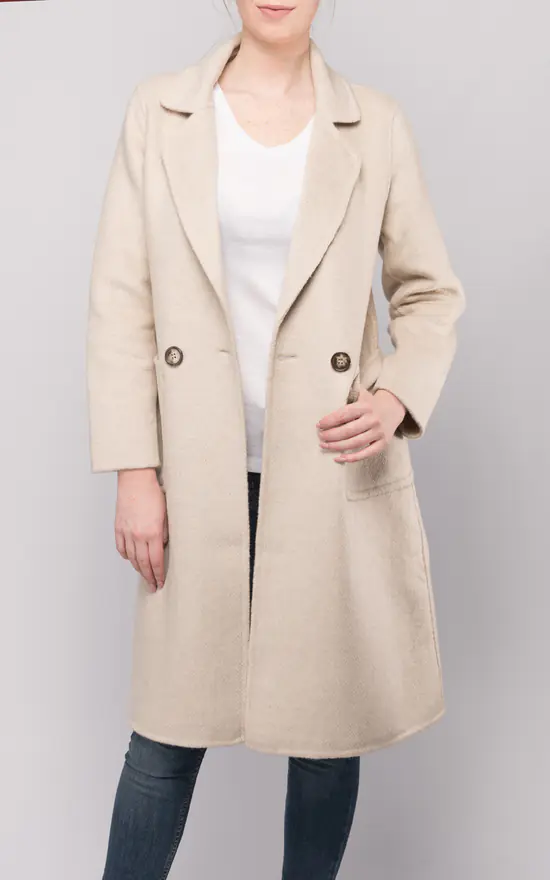 Cheap ???? FS Collection Cream Wool ???? Coat ???? 4 Cheap ???? FS Collection Cream Wool ???? Coat ???? - Image 2