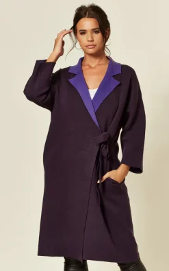 Best Sale ???? CY Boutique Reversible Oversized Longline Cardigan In Purple ????