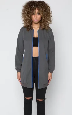 Buy ❤️ Quillattire Long Wool Tailored Bomber With Space Lining ????